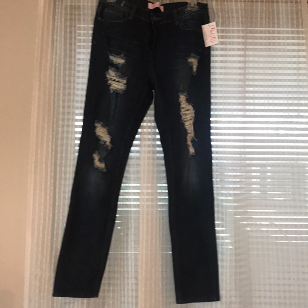 Distressed jeans